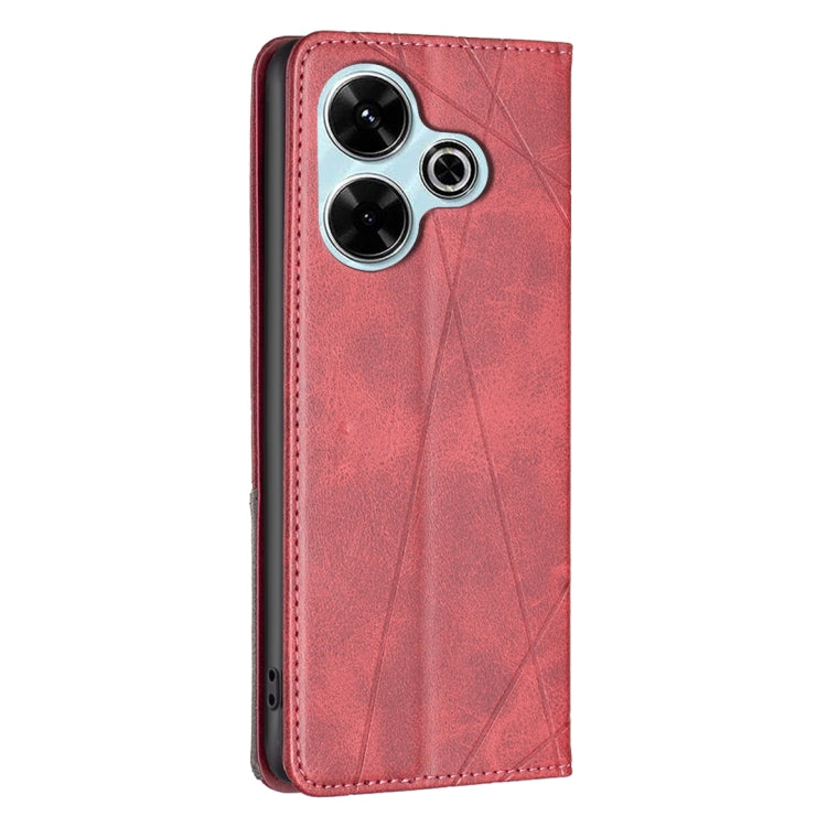 Rhombus Texture Magnetic Leather Phone Case, For Xiaomi Poco M6 4G / Redmi 13 4G, For Xiaomi Redmi Note 13 Pro 4G Global, For Xiaomi Poco M6 Pro 4G, For Xiaomi Redmi A3, For Xiaomi Redmi Note 13 4G Global, For Xiaomi Redmi K70E, For Xiaomi Redmi Note 1...