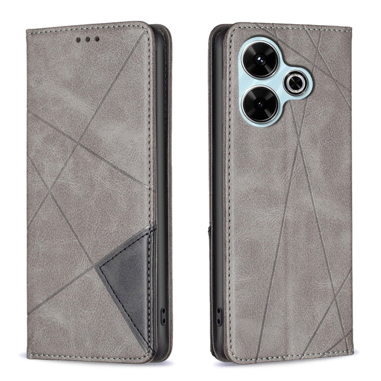 Rhombus Texture Magnetic Leather Phone Case, For Xiaomi Poco M6 4G / Redmi 13 4G, For Xiaomi Redmi Note 13 Pro 4G Global, For Xiaomi Poco M6 Pro 4G, For Xiaomi Redmi A3, For Xiaomi Redmi Note 13 4G Global, For Xiaomi Redmi K70E, For Xiaomi Redmi Note 1...