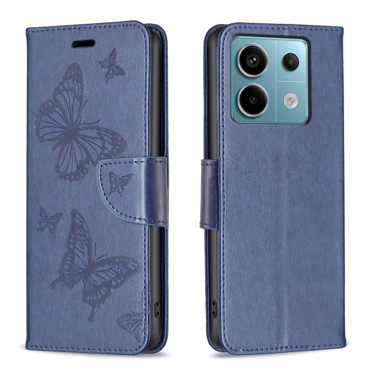 Two Butterflies Embossing Leather Phone Case, For Xiaomi Redmi Note 13 Pro 4G Global, For Xiaomi Poco M6 Pro 4G, For Xiaomi Redmi Note 13 4G Global, For Xiaomi Redmi Note 13, For Xiaomi Redmi 13C, For Xiaomi Redmi Note 13 Pro+ 5G                       ...