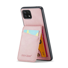Load image into Gallery viewer, Fierre Shann Crazy Horse Card Holder Back Cover PU Phone Case, For Samsung Galaxy A22 5G, For Samsung Galaxy A51 5G, For Samsung Galaxy A71 5G, For Samsung Galaxy A53 5G, For Samsung Galaxy A73 5G, For Samsung Galaxy A33 5G, For Samsung Galaxy A52 4G /...