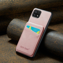 Load image into Gallery viewer, Fierre Shann Crazy Horse Card Holder Back Cover PU Phone Case, For Samsung Galaxy A22 5G, For Samsung Galaxy A51 5G, For Samsung Galaxy A71 5G, For Samsung Galaxy A53 5G, For Samsung Galaxy A73 5G, For Samsung Galaxy A33 5G, For Samsung Galaxy A52 4G /...