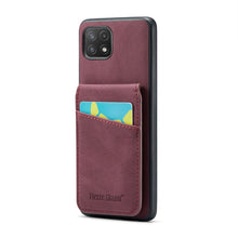 Load image into Gallery viewer, Fierre Shann Crazy Horse Card Holder Back Cover PU Phone Case, For Samsung Galaxy A22 5G, For Samsung Galaxy A51 5G, For Samsung Galaxy A71 5G, For Samsung Galaxy A53 5G, For Samsung Galaxy A73 5G, For Samsung Galaxy A33 5G, For Samsung Galaxy A52 4G /...