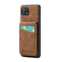 Load image into Gallery viewer, Fierre Shann Crazy Horse Card Holder Back Cover PU Phone Case, For Samsung Galaxy A22 5G, For Samsung Galaxy A51 5G, For Samsung Galaxy A71 5G, For Samsung Galaxy A53 5G, For Samsung Galaxy A73 5G, For Samsung Galaxy A33 5G, For Samsung Galaxy A52 4G /...