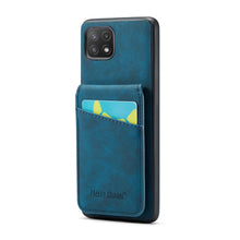 Load image into Gallery viewer, Fierre Shann Crazy Horse Card Holder Back Cover PU Phone Case, For Samsung Galaxy A22 5G, For Samsung Galaxy A51 5G, For Samsung Galaxy A71 5G, For Samsung Galaxy A53 5G, For Samsung Galaxy A73 5G, For Samsung Galaxy A33 5G, For Samsung Galaxy A52 4G /...
