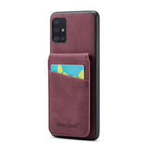 Load image into Gallery viewer, Fierre Shann Crazy Horse Card Holder Back Cover PU Phone Case, For Samsung Galaxy A22 5G, For Samsung Galaxy A51 5G, For Samsung Galaxy A71 5G, For Samsung Galaxy A53 5G, For Samsung Galaxy A73 5G, For Samsung Galaxy A33 5G, For Samsung Galaxy A52 4G /...