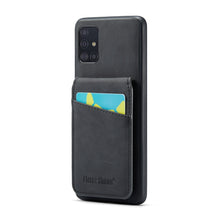 Load image into Gallery viewer, Fierre Shann Crazy Horse Card Holder Back Cover PU Phone Case, For Samsung Galaxy A22 5G, For Samsung Galaxy A51 5G, For Samsung Galaxy A71 5G, For Samsung Galaxy A53 5G, For Samsung Galaxy A73 5G, For Samsung Galaxy A33 5G, For Samsung Galaxy A52 4G /...