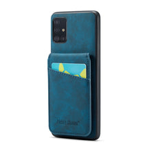 Load image into Gallery viewer, Fierre Shann Crazy Horse Card Holder Back Cover PU Phone Case, For Samsung Galaxy A22 5G, For Samsung Galaxy A51 5G, For Samsung Galaxy A71 5G, For Samsung Galaxy A53 5G, For Samsung Galaxy A73 5G, For Samsung Galaxy A33 5G, For Samsung Galaxy A52 4G /...