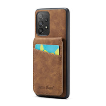 Load image into Gallery viewer, Fierre Shann Crazy Horse Card Holder Back Cover PU Phone Case, For Samsung Galaxy A22 5G, For Samsung Galaxy A51 5G, For Samsung Galaxy A71 5G, For Samsung Galaxy A53 5G, For Samsung Galaxy A73 5G, For Samsung Galaxy A33 5G, For Samsung Galaxy A52 4G /...