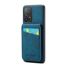 Load image into Gallery viewer, Fierre Shann Crazy Horse Card Holder Back Cover PU Phone Case, For Samsung Galaxy A22 5G, For Samsung Galaxy A51 5G, For Samsung Galaxy A71 5G, For Samsung Galaxy A53 5G, For Samsung Galaxy A73 5G, For Samsung Galaxy A33 5G, For Samsung Galaxy A52 4G /...