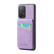 Load image into Gallery viewer, Fierre Shann Crazy Horse Card Holder Back Cover PU Phone Case, For Samsung Galaxy A22 5G, For Samsung Galaxy A51 5G, For Samsung Galaxy A71 5G, For Samsung Galaxy A53 5G, For Samsung Galaxy A73 5G, For Samsung Galaxy A33 5G, For Samsung Galaxy A52 4G /...