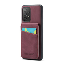 Load image into Gallery viewer, Fierre Shann Crazy Horse Card Holder Back Cover PU Phone Case, For Samsung Galaxy A22 5G, For Samsung Galaxy A51 5G, For Samsung Galaxy A71 5G, For Samsung Galaxy A53 5G, For Samsung Galaxy A73 5G, For Samsung Galaxy A33 5G, For Samsung Galaxy A52 4G /...