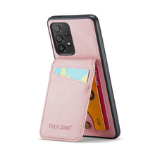 Load image into Gallery viewer, Fierre Shann Crazy Horse Card Holder Back Cover PU Phone Case