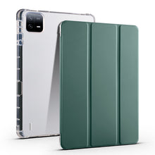 Load image into Gallery viewer, 3-fold Clear TPU Smart Leather Tablet Case with Pen Slot, For Xiaomi Pad 7 / 7 Pro, For Xiaomi Redmi Pad Pro 12.1, For Xiaomi Pad 6S Pro, For Xiaomi Pad 6 Max 14, For Xiaomi Pad 6 / 6 Pro