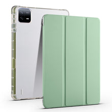 Load image into Gallery viewer, 3-fold Clear TPU Smart Leather Tablet Case with Pen Slot, For Xiaomi Pad 7 / 7 Pro, For Xiaomi Redmi Pad Pro 12.1, For Xiaomi Pad 6S Pro, For Xiaomi Pad 6 Max 14, For Xiaomi Pad 6 / 6 Pro