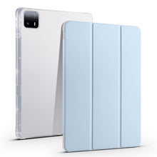 Load image into Gallery viewer, 3-fold Clear TPU Smart Leather Tablet Case with Pen Slot, For Xiaomi Pad 7 / 7 Pro, For Xiaomi Redmi Pad Pro 12.1, For Xiaomi Pad 6S Pro, For Xiaomi Pad 6 Max 14, For Xiaomi Pad 6 / 6 Pro