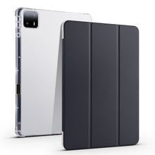 Load image into Gallery viewer, 3-fold Clear TPU Smart Leather Tablet Case with Pen Slot, For Xiaomi Pad 7 / 7 Pro, For Xiaomi Redmi Pad Pro 12.1, For Xiaomi Pad 6S Pro, For Xiaomi Pad 6 Max 14, For Xiaomi Pad 6 / 6 Pro