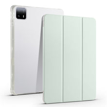 Load image into Gallery viewer, 3-fold Clear TPU Smart Leather Tablet Case with Pen Slot, For Xiaomi Pad 7 / 7 Pro, For Xiaomi Redmi Pad Pro 12.1, For Xiaomi Pad 6S Pro, For Xiaomi Pad 6 Max 14, For Xiaomi Pad 6 / 6 Pro