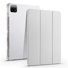 Load image into Gallery viewer, 3-fold Clear TPU Smart Leather Tablet Case with Pen Slot, For Xiaomi Pad 7 / 7 Pro, For Xiaomi Redmi Pad Pro 12.1, For Xiaomi Pad 6S Pro, For Xiaomi Pad 6 Max 14, For Xiaomi Pad 6 / 6 Pro