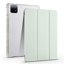 Load image into Gallery viewer, 3-fold Clear TPU Smart Leather Tablet Case with Pen Slot, For Xiaomi Pad 7 / 7 Pro, For Xiaomi Redmi Pad Pro 12.1, For Xiaomi Pad 6S Pro, For Xiaomi Pad 6 Max 14, For Xiaomi Pad 6 / 6 Pro
