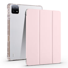 Load image into Gallery viewer, 3-fold Clear TPU Smart Leather Tablet Case with Pen Slot, For Xiaomi Pad 7 / 7 Pro, For Xiaomi Redmi Pad Pro 12.1, For Xiaomi Pad 6S Pro, For Xiaomi Pad 6 Max 14, For Xiaomi Pad 6 / 6 Pro