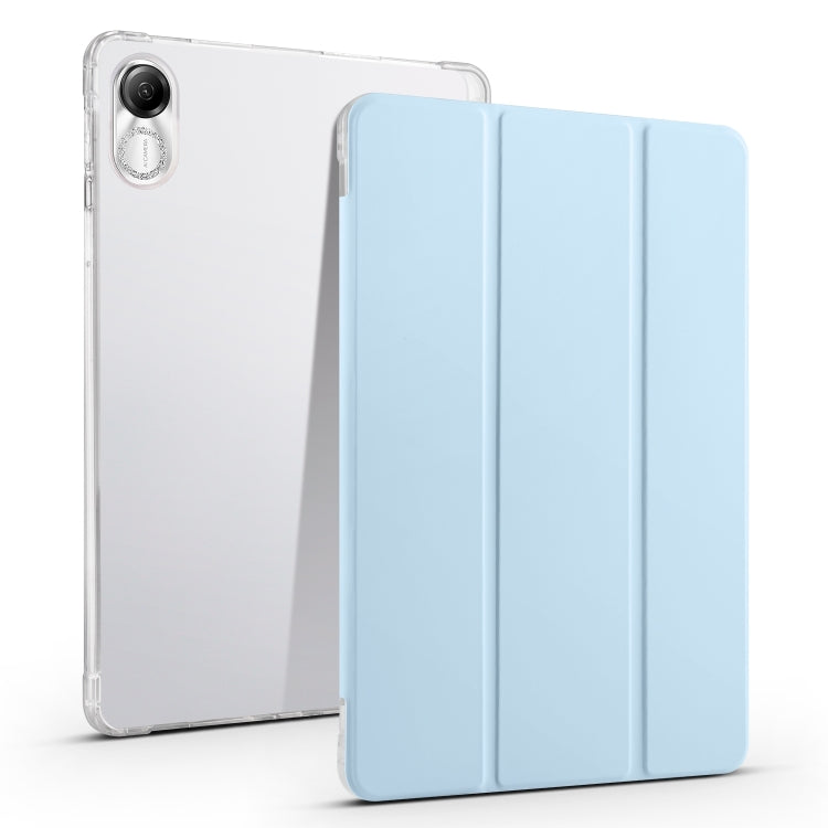 3-fold Clear TPU Smart Leather Tablet Case with Pen Slot, For Xiaomi Pad 7 / 7 Pro, For Xiaomi Redmi Pad Pro 12.1, For Xiaomi Pad 6S Pro, For Xiaomi Pad 6 Max 14, For Xiaomi Pad 6 / 6 Pro
