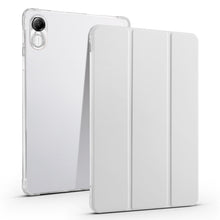 Load image into Gallery viewer, 3-fold Clear TPU Smart Leather Tablet Case with Pen Slot, For Xiaomi Pad 7 / 7 Pro, For Xiaomi Redmi Pad Pro 12.1, For Xiaomi Pad 6S Pro, For Xiaomi Pad 6 Max 14, For Xiaomi Pad 6 / 6 Pro