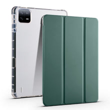 Load image into Gallery viewer, 3-fold Clear TPU Smart Leather Tablet Case with Pen Slot, For Xiaomi Pad 7 / 7 Pro, For Xiaomi Redmi Pad Pro 12.1, For Xiaomi Pad 6S Pro, For Xiaomi Pad 6 Max 14, For Xiaomi Pad 6 / 6 Pro