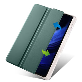 3-fold Clear TPU Smart Leather Tablet Case with Pen Slot, For Xiaomi Pad 7 / 7 Pro, For Xiaomi Redmi Pad Pro 12.1, For Xiaomi Pad 6S Pro, For Xiaomi Pad 6 Max 14, For Xiaomi Pad 6 / 6 Pro