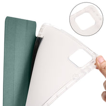 Load image into Gallery viewer, 3-fold Clear TPU Smart Leather Tablet Case with Pen Slot, For Xiaomi Pad 7 / 7 Pro, For Xiaomi Redmi Pad Pro 12.1, For Xiaomi Pad 6S Pro, For Xiaomi Pad 6 Max 14, For Xiaomi Pad 6 / 6 Pro