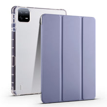 Load image into Gallery viewer, 3-fold Clear TPU Smart Leather Tablet Case with Pen Slot, For Xiaomi Pad 7 / 7 Pro, For Xiaomi Redmi Pad Pro 12.1, For Xiaomi Pad 6S Pro, For Xiaomi Pad 6 Max 14, For Xiaomi Pad 6 / 6 Pro