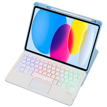 Load image into Gallery viewer, F10B-AS 360 Rotation Acrylic Transparent Bluetooth Keyboard Leather Case With Touch Control / Backlight