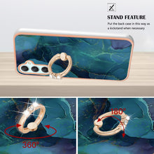 Load image into Gallery viewer, Electroplating Marble Dual-side IMD Phone Case with Ring
