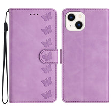 Load image into Gallery viewer, Seven Butterflies Embossed Leather Phone Case, For iPhone 16, For iPhone 15 Pro Max, For iPhone 15 Pro, For iPhone 15 Plus, For iPhone 15, For iPhone 14 Plus, For iPhone 14, For iPhone 14 Pro