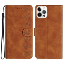 Load image into Gallery viewer, Seven Butterflies Embossed Leather Phone Case, For iPhone 16, For iPhone 15 Pro Max, For iPhone 15 Pro, For iPhone 15 Plus, For iPhone 15, For iPhone 14 Plus, For iPhone 14, For iPhone 14 Pro