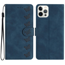Load image into Gallery viewer, Seven Butterflies Embossed Leather Phone Case, For iPhone 16, For iPhone 15 Pro Max, For iPhone 15 Pro, For iPhone 15 Plus, For iPhone 15, For iPhone 14 Plus, For iPhone 14, For iPhone 14 Pro