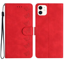 Load image into Gallery viewer, Seven Butterflies Embossed Leather Phone Case, For iPhone 14 Pro Max, For iPhone 13 Pro Max, For iPhone 13 Pro, For iPhone 13, For iPhone 13 mini, For iPhone 12, For iPhone 12 Pro Max, For iPhone 12 Pro