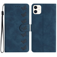 Load image into Gallery viewer, Seven Butterflies Embossed Leather Phone Case, For iPhone 14 Pro Max, For iPhone 13 Pro Max, For iPhone 13 Pro, For iPhone 13, For iPhone 13 mini, For iPhone 12, For iPhone 12 Pro Max, For iPhone 12 Pro