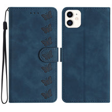 Load image into Gallery viewer, Seven Butterflies Embossed Leather Phone Case