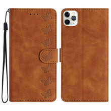 Load image into Gallery viewer, Seven Butterflies Embossed Leather Phone Case