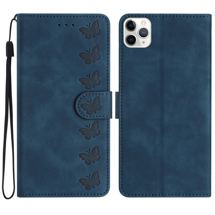 Seven Butterflies Embossed Leather Phone Case