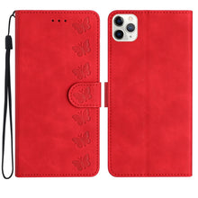 Load image into Gallery viewer, Seven Butterflies Embossed Leather Phone Case