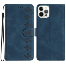 Load image into Gallery viewer, Seven Butterflies Embossed Leather Phone Case, For iPhone 16, For iPhone 15 Pro Max, For iPhone 15 Pro, For iPhone 15 Plus, For iPhone 15, For iPhone 14 Plus, For iPhone 14, For iPhone 14 Pro