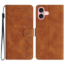 Load image into Gallery viewer, Seven Butterflies Embossed Leather Phone Case, For iPhone 16, For iPhone 15 Pro Max, For iPhone 15 Pro, For iPhone 15 Plus, For iPhone 15, For iPhone 14 Plus, For iPhone 14, For iPhone 14 Pro