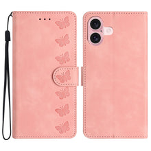 Load image into Gallery viewer, Seven Butterflies Embossed Leather Phone Case, For iPhone 16, For iPhone 15 Pro Max, For iPhone 15 Pro, For iPhone 15 Plus, For iPhone 15, For iPhone 14 Plus, For iPhone 14, For iPhone 14 Pro