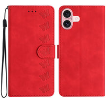 Load image into Gallery viewer, Seven Butterflies Embossed Leather Phone Case, For iPhone 16, For iPhone 15 Pro Max, For iPhone 15 Pro, For iPhone 15 Plus, For iPhone 15, For iPhone 14 Plus, For iPhone 14, For iPhone 14 Pro