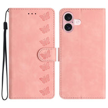 Load image into Gallery viewer, Seven Butterflies Embossed Leather Phone Case, For iPhone 16e / 17e, For iPhone 17 Pro Max, For iPhone 17 Pro, For iPhone 17, For iPhone Air, For iPhone 16 Pro Max, For iPhone 16 Pro, For iPhone 16 Plus