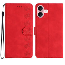 Load image into Gallery viewer, Seven Butterflies Embossed Leather Phone Case, For iPhone 16e / 17e, For iPhone 17 Pro Max, For iPhone 17 Pro, For iPhone 17, For iPhone Air, For iPhone 16 Pro Max, For iPhone 16 Pro, For iPhone 16 Plus