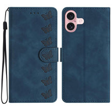 Load image into Gallery viewer, Seven Butterflies Embossed Leather Phone Case, For iPhone 16e / 17e, For iPhone 17 Pro Max, For iPhone 17 Pro, For iPhone 17, For iPhone Air, For iPhone 16 Pro Max, For iPhone 16 Pro, For iPhone 16 Plus