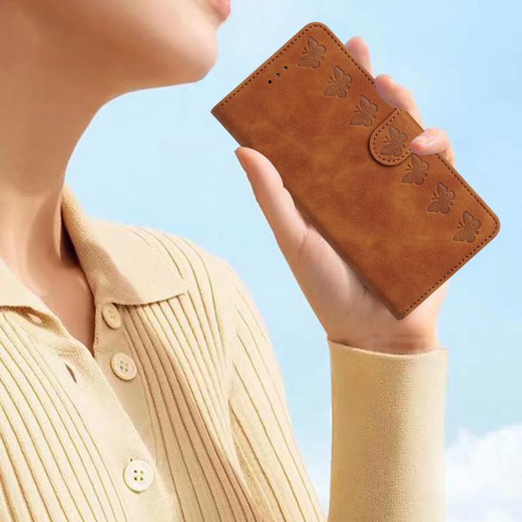 Seven Butterflies Embossed Leather Phone Case, For iPhone 18 Pro / 17 Pro, For iPhone 18 Pro Max / 17 Pro Max, For iPhone 16e / 17e, For iPhone 17, For iPhone Air, For iPhone 16 Pro Max, For iPhone 16 Pro, For iPhone 16 Plus