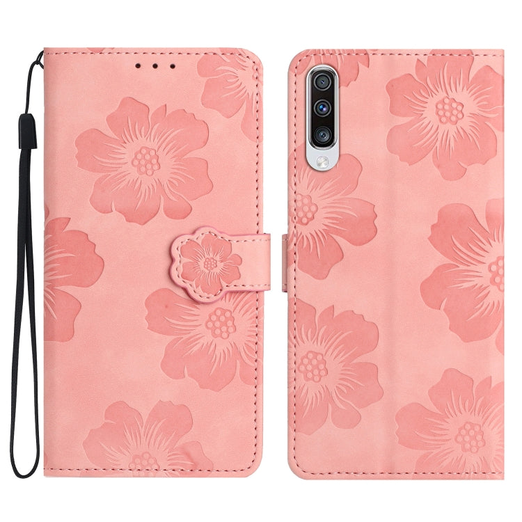 Flower Embossing Pattern Leather Phone Case, For Samsung Galaxy A42 5G, For Samsung Galaxy A50, For Samsung Galaxy A51 4G, For Samsung Galaxy A52 5G, For Samsung Galaxy A53 5G, For Samsung Galaxy A54 5G, For Samsung Galaxy A70, For Samsung Galaxy A71 4...